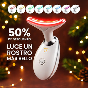 MASAJEADOR FACIAL 7 LUCES LED RECARGABLE