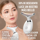 MASAJEADOR FACIAL 7 LUCES LED RECARGABLE