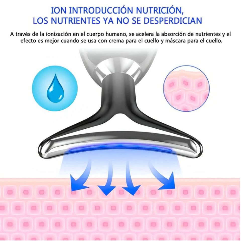 MASAJEADOR FACIAL 7 LUCES LEDS RECARGABLE